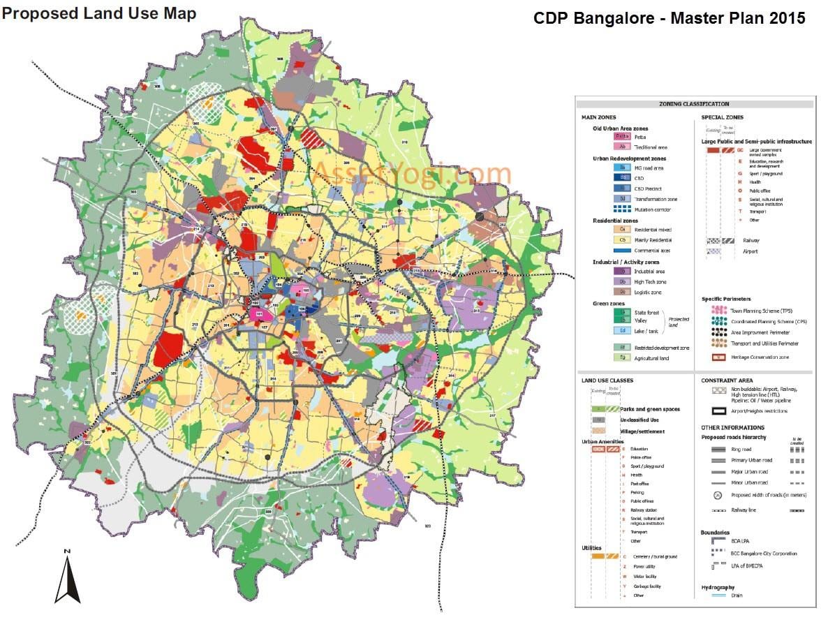 arealbruk kartet Bangalore