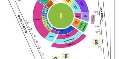 Bangalore cricketstadion kart