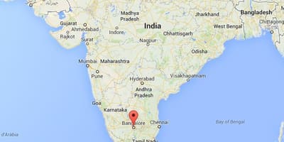 Bangalore i india kart