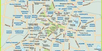 Kart av Bengaluru