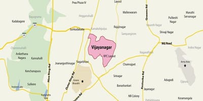 Kart over Vijayanagar Bangalore